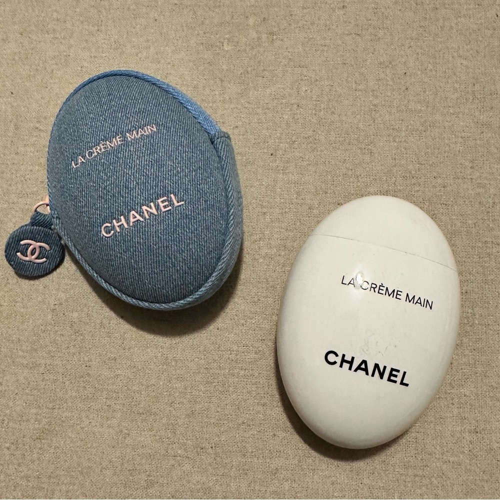 Chanel | Limited Edition | La Crème Main Hand Cream with Zippered Denim Pouch - Picture 3 of 15
